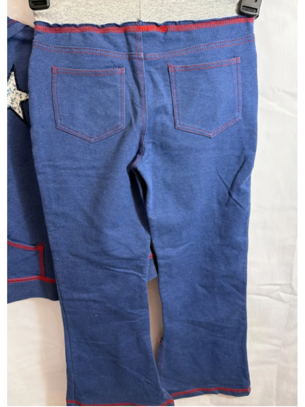 Girls Hoodie and Pants Matching Set Flare Leg French Terry Patchwork Star 6x